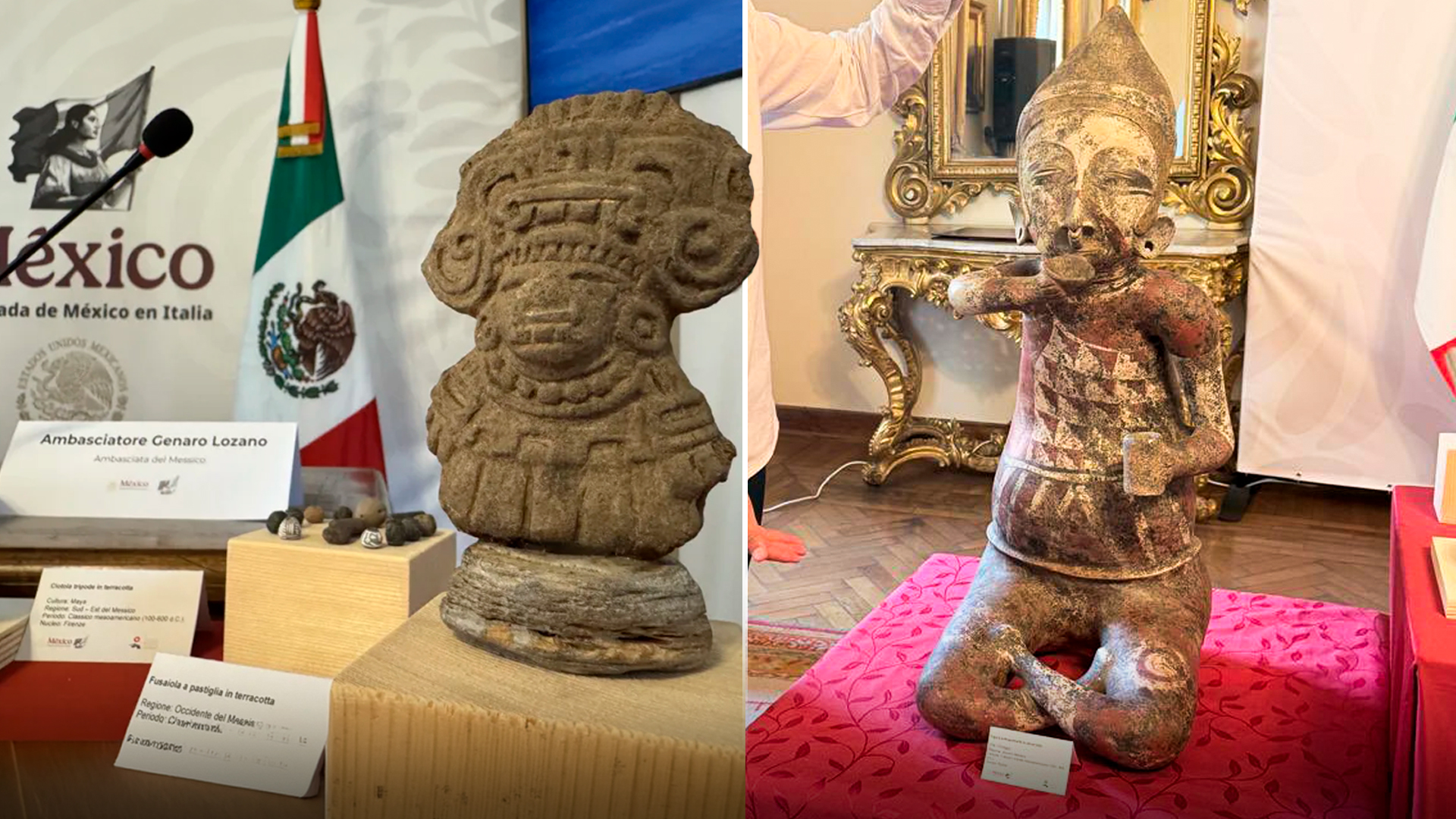 Italia devuelve a México 27 piezas arqueológicas robadas