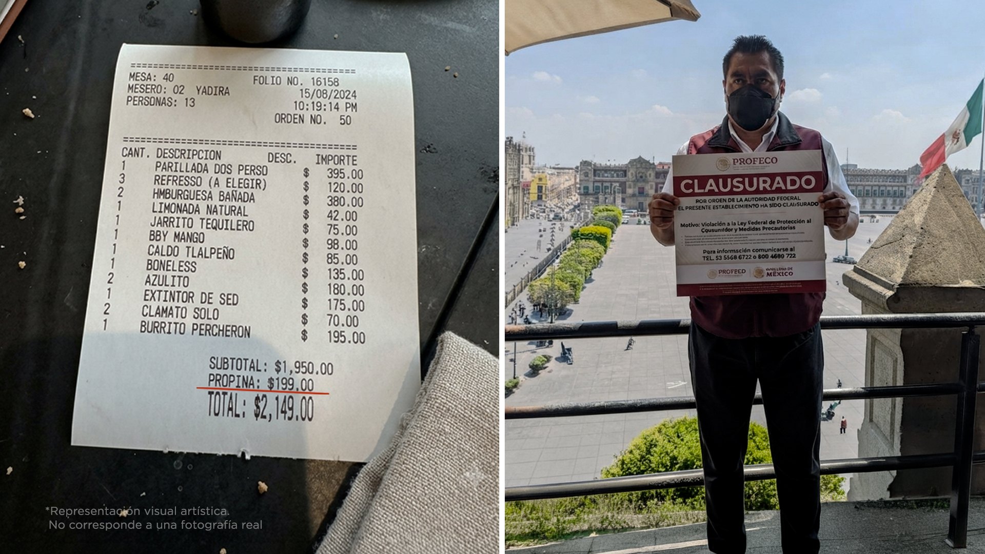Multarán a restaurantes que pongan propina obligatoria en el ticket